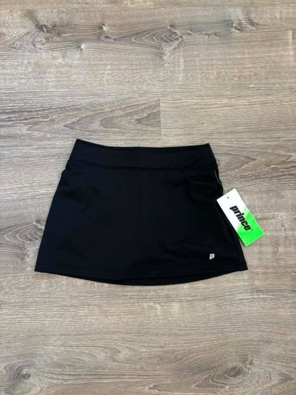 Prince Black girls Tennis Skort with Subtle Logo